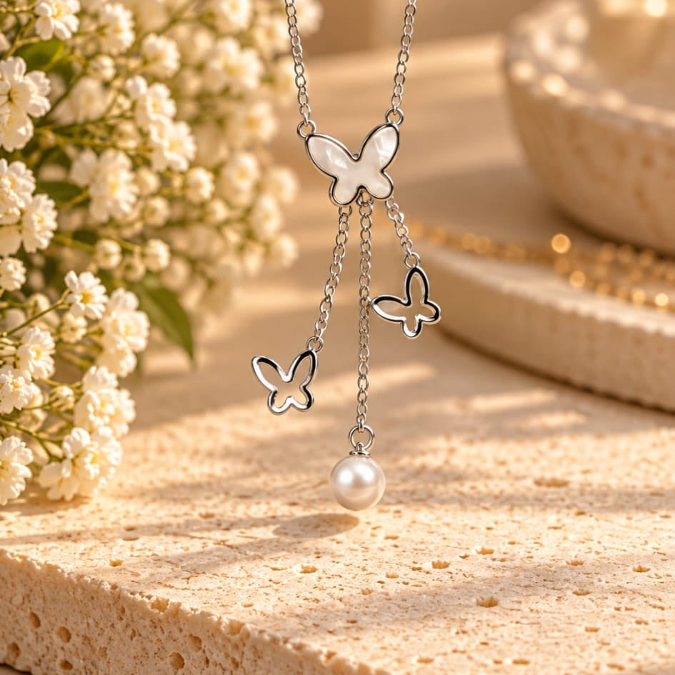 Collar de Mariposa con Nácar