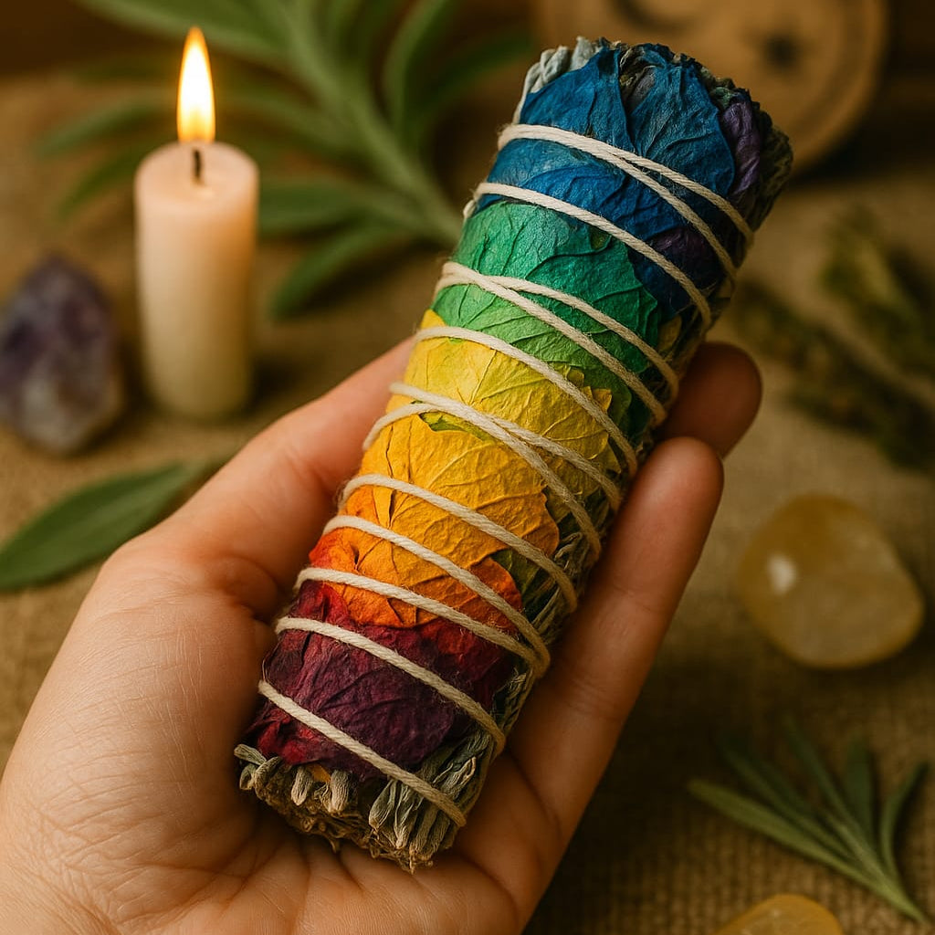 Atadillo de Salvia con petalos de rosa