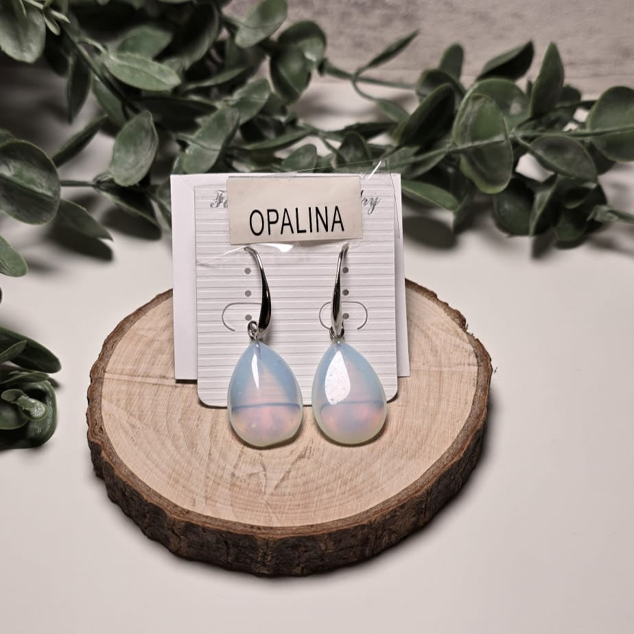 Pendientes Acero Opalo