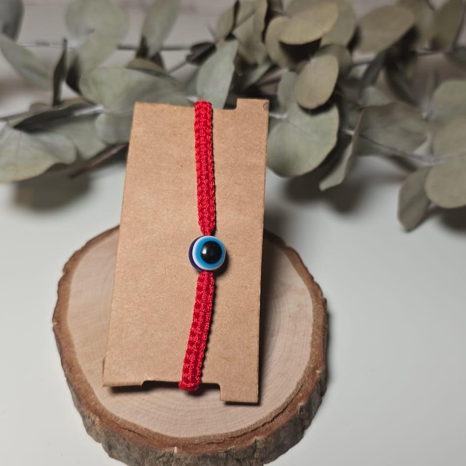 Pulsera trenzada Roja con Ojo Turco Consagrada