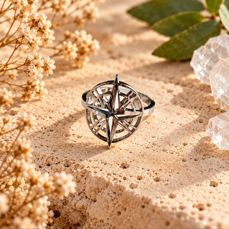 Anillo de "Rosa de los Vientos"