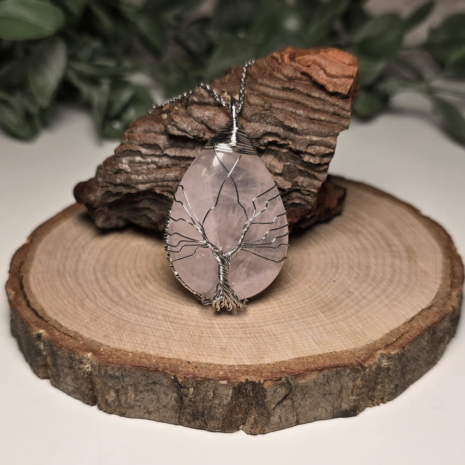 Collar de Cuarzo rosa