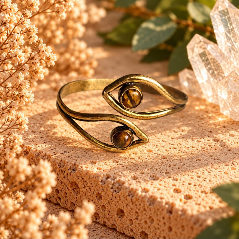 Pulsera Brazalete " ojo de tigre"