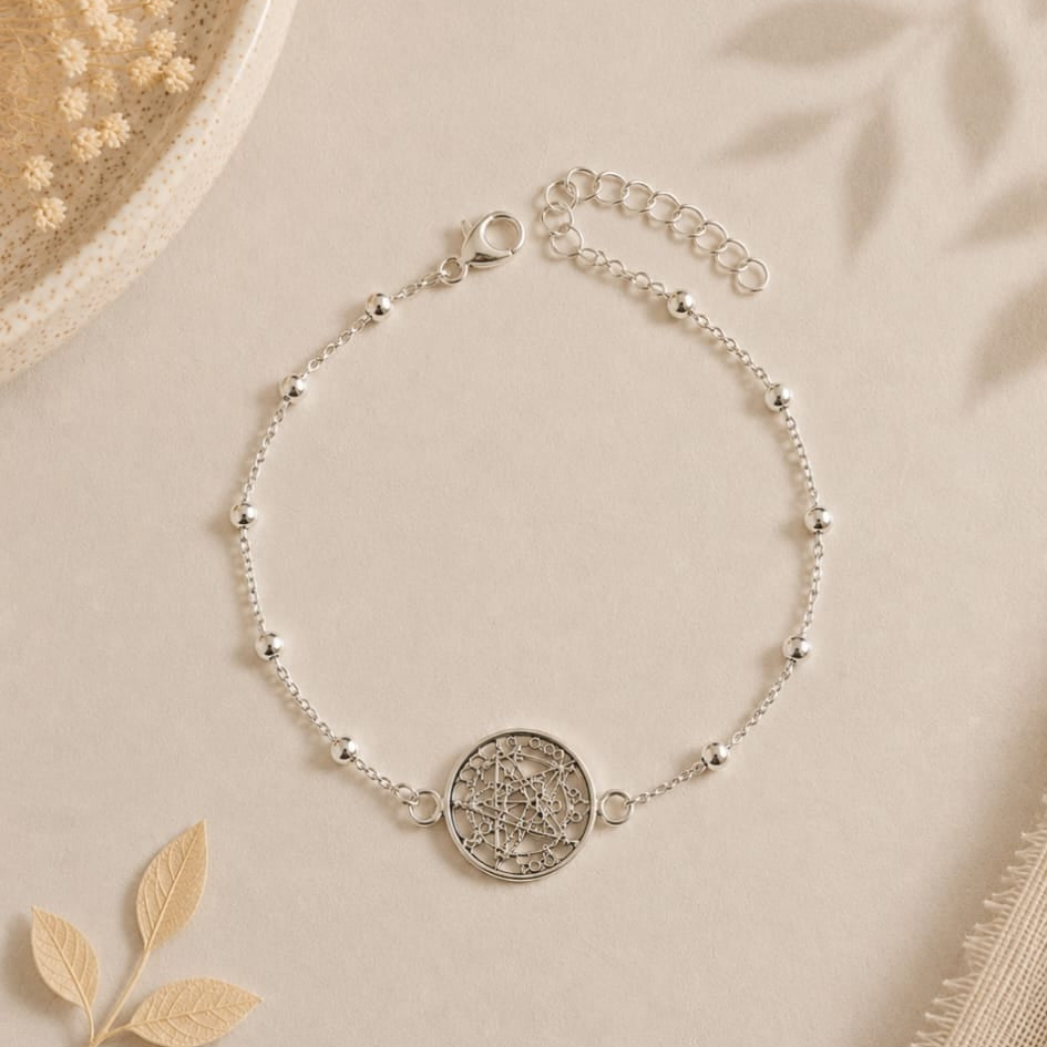 Pulsera plata TETRAGRAMATRON