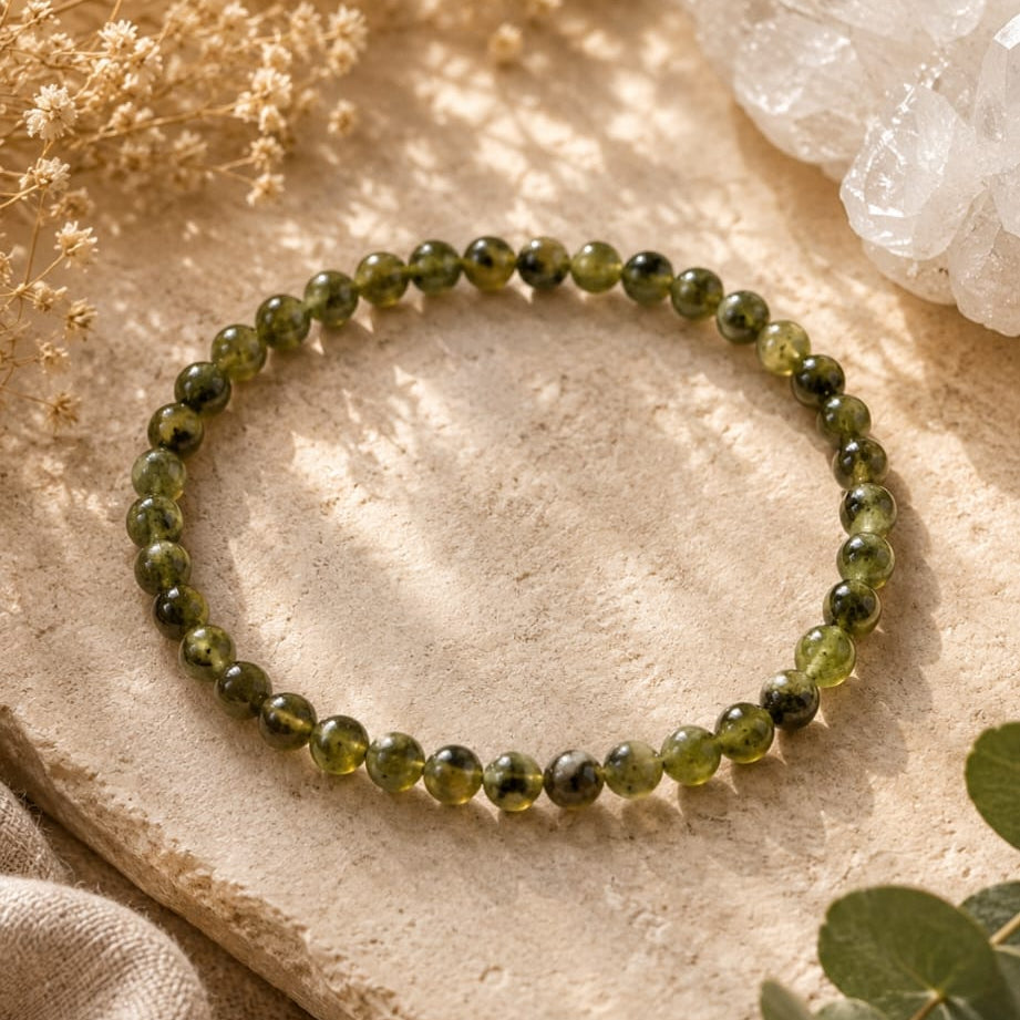 Pulsera de turmalina verde