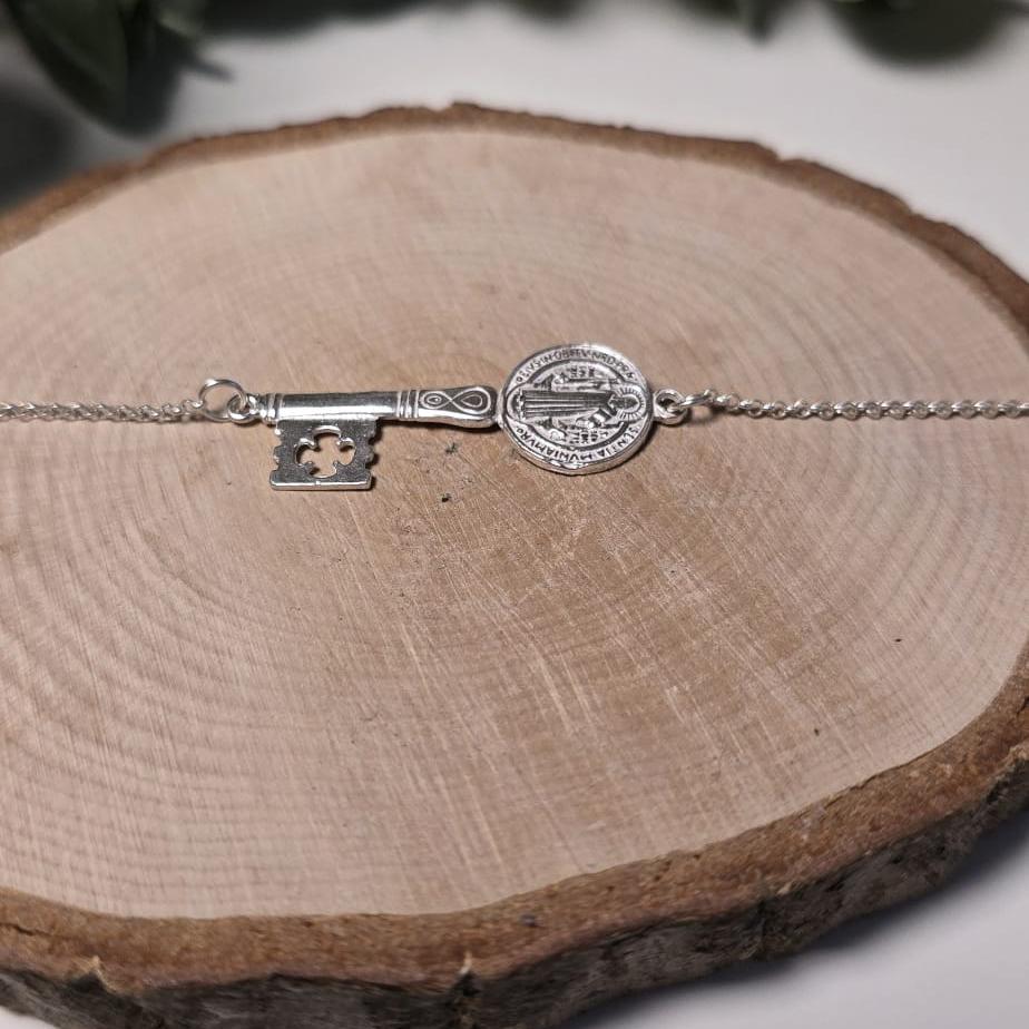 Pulsera Llave de San Benito , de plata