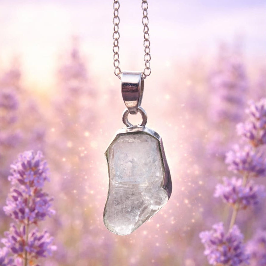 Colgante con cadena plata Cuarzo HERKIMER