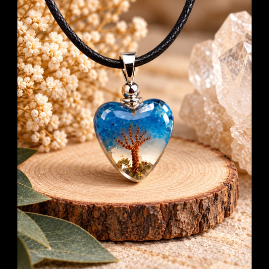 Collar de orgonita Corazon  Lapislázuli
