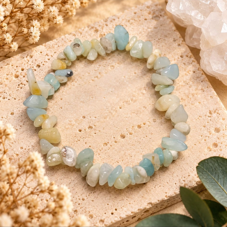 Pulsera de Amazonita y Agua Marina