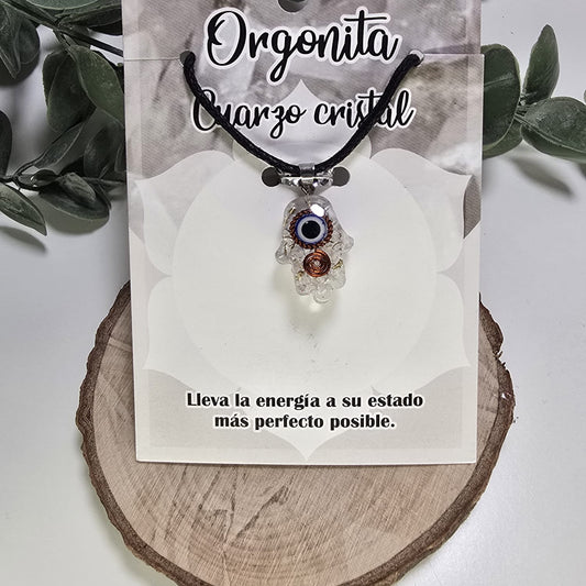 COLLAR  ORGONITA CUARZO CRISTAL