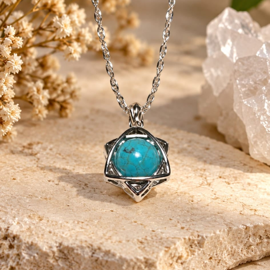 Collar  de estrella   con Turquesa