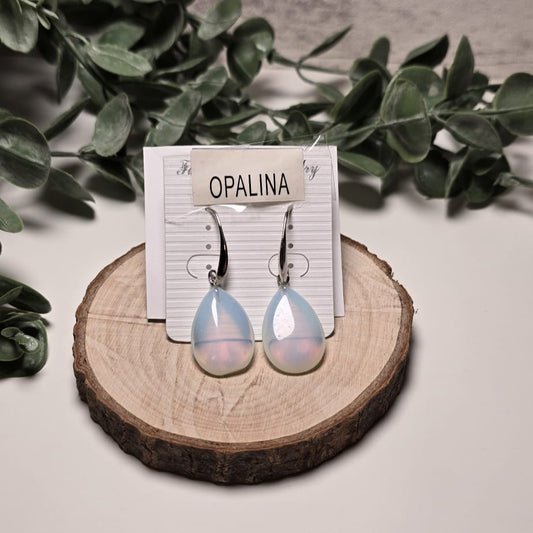 Pendientes Acero Opalo
