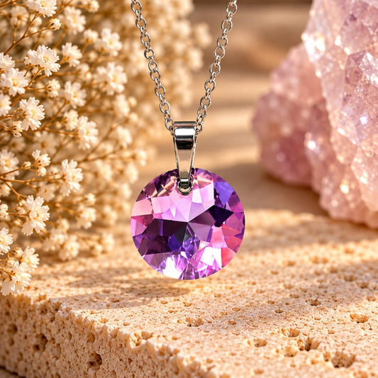 Collar  brillante malva