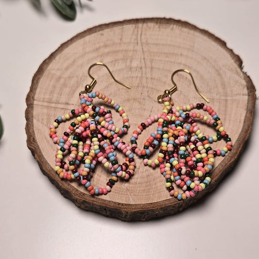 Pendientes Abalorios Artesanales