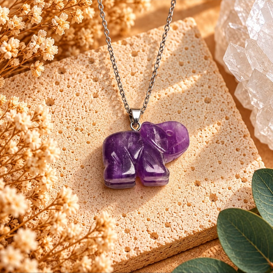 Collar Elefante Amatista