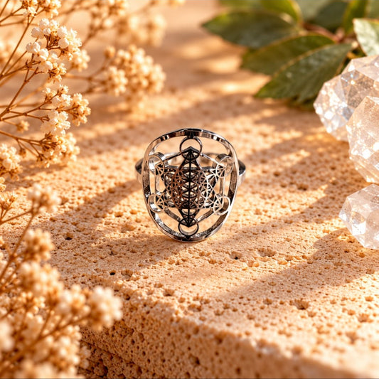 Anillo "CUBO DE  METATRON"