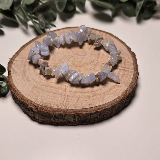 Pulsera de Ágata de encaje Azul