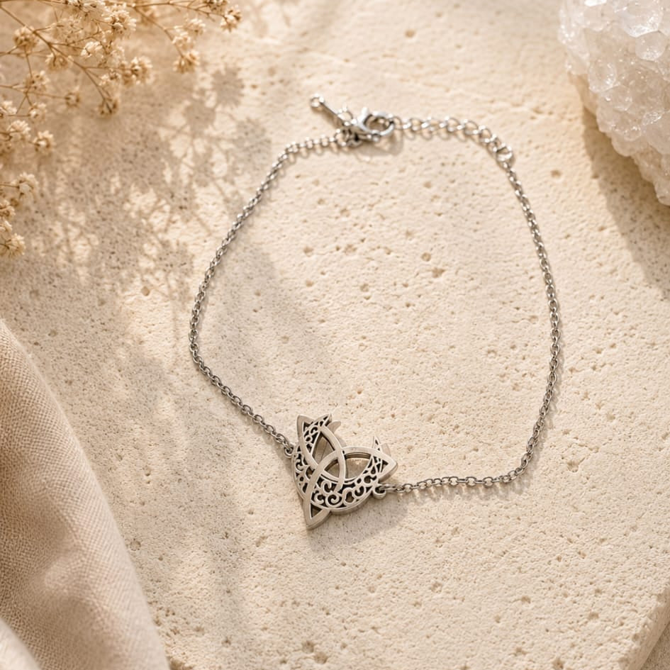 Pulsera Nudo Celta con Trinqueta