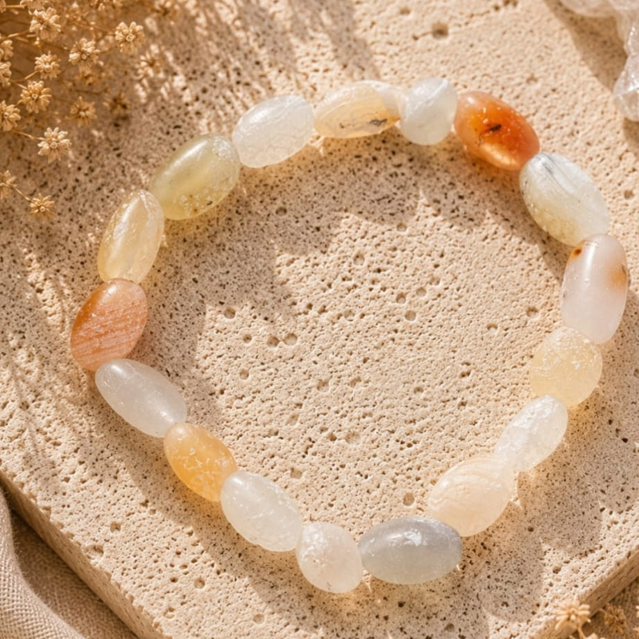 Pulsera piedra natural  Agata y Cornalina