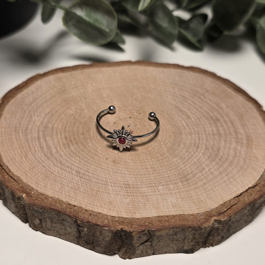 Anillo de piedra Coralina