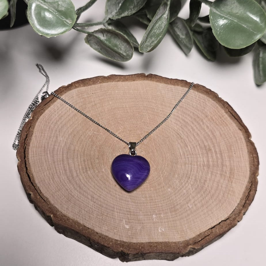 Collar Corazon Amatista
