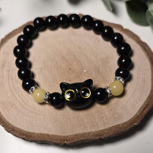 Pulsera Gatito Amarillo