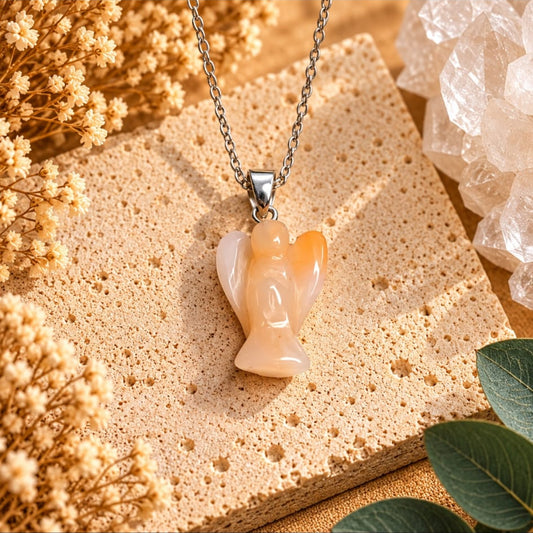 Collar de piedra melocoton