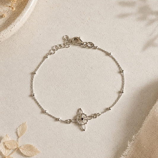 Pulsera de Plata de nudo de Bruja