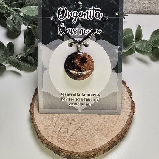 COLLAR  ONIX Y PIEDRA SOL