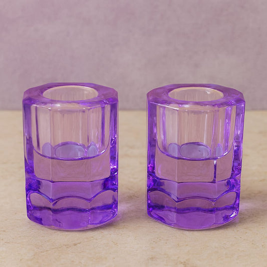 Porta velas de cristal