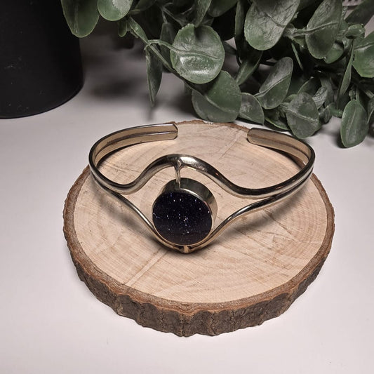 Pulsera Brazalete piedra Arena azul