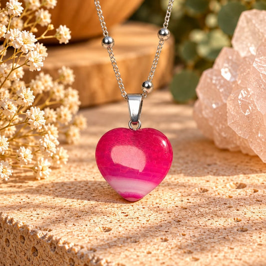 Collar Corazon Agata