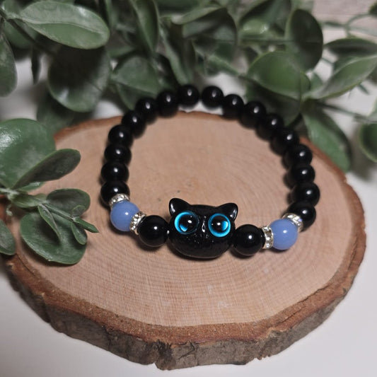 Pulsera Gatito Azul